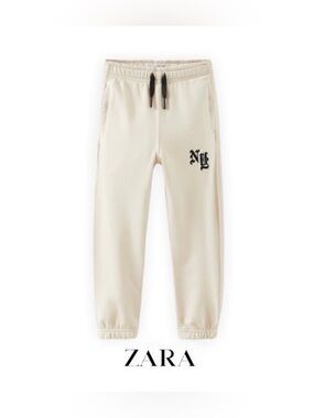 ZARA | Ecru Black Pull-On Joggers Pants | 6